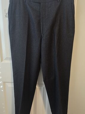 Hickey Freeman Black and Cream Trousers Waistband Detail